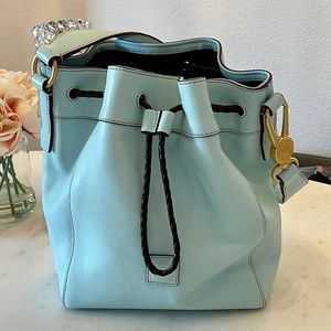 Dooney & Bourke Pale Blue Florentine Hattie Drawstring Bag
